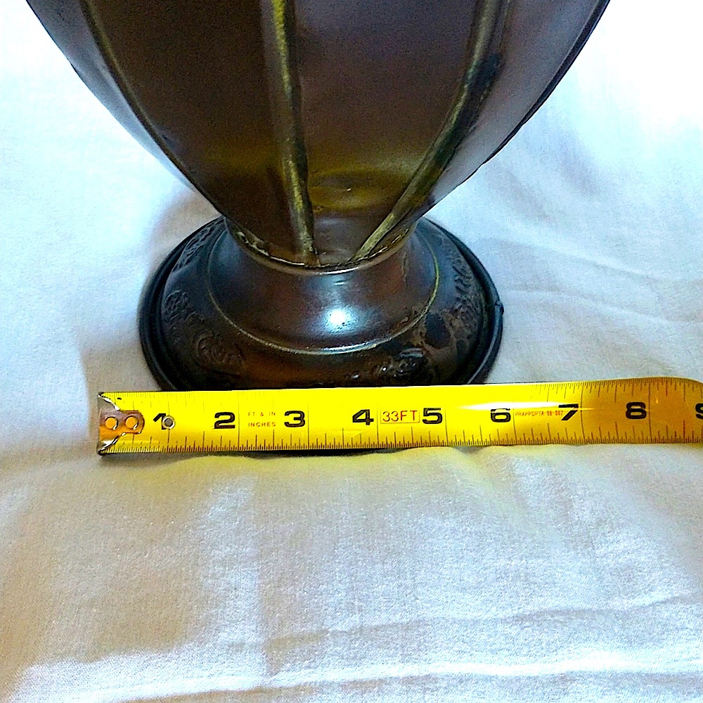 Kirkland's 14.5" Ebony rustic metal vase. Used with tag - Picture 4 of 7